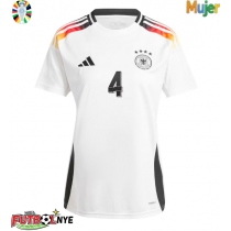 Camiseta Alemania Jonathan Tah #4 Primera Equipación para mujer Eurocopa 2024 manga corta